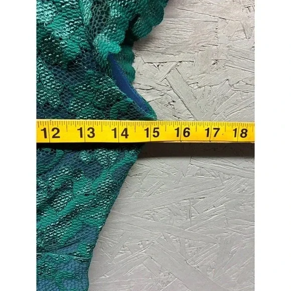 ABS Allen Schwartz Teal Lace Midi Dress - Picture 6 of 10